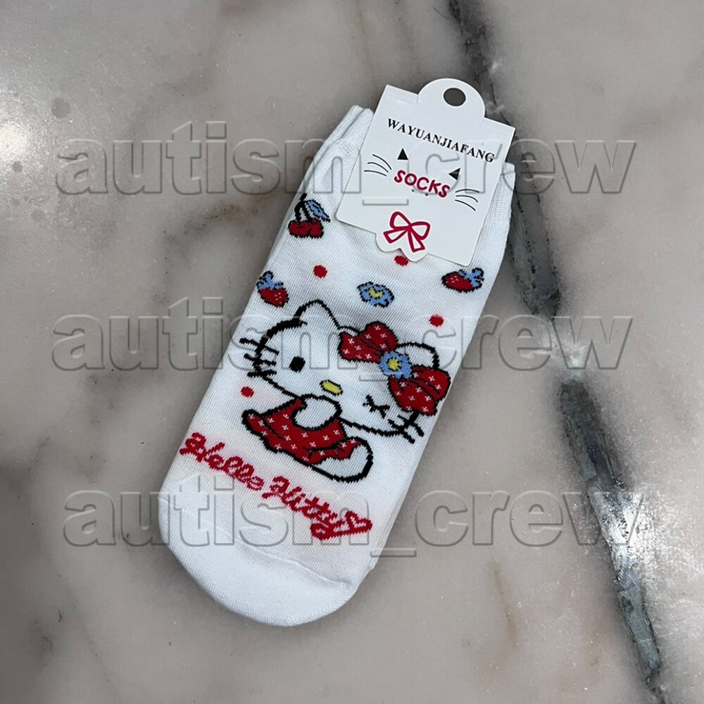 4/$12 💥🆕 Hello Kitty Adult Themed Character No Show Socks | 4588